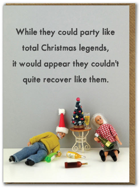 Funny Christmas Card Party Legend Christmas Card By Bold & Bright