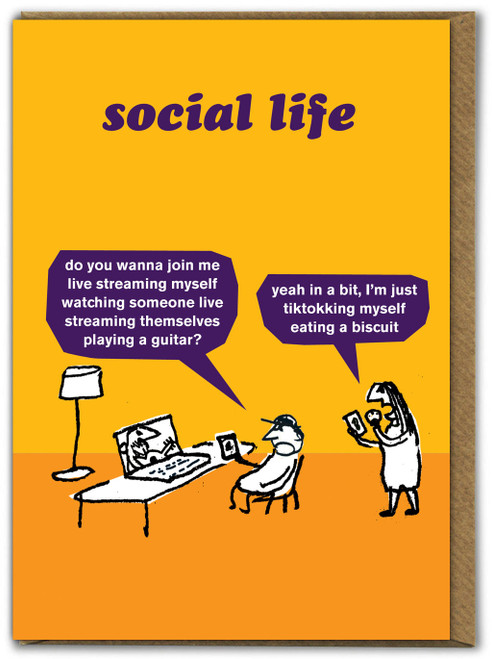 Funny Birthday Card Social Life By Modern Toss