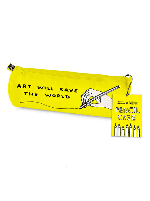 Funny Pencil Case - Art Will Save The World By David Shrigley
