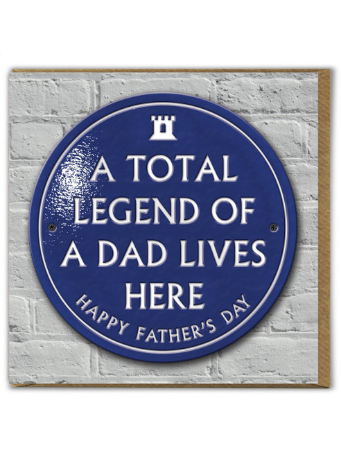 Funny (Embossed) Father's Day Card Total Legend