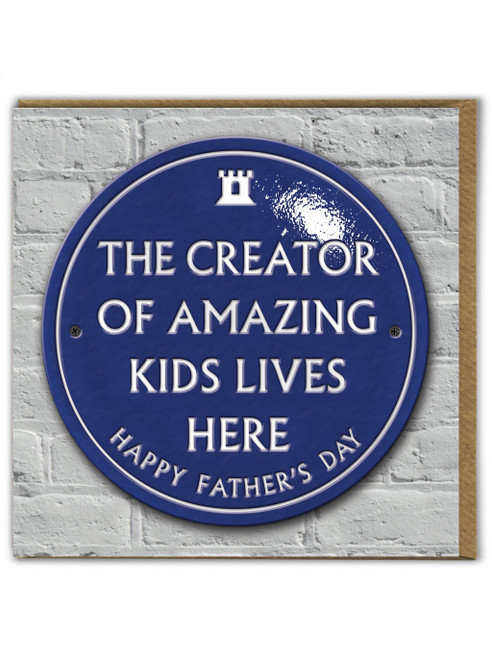 Funny (Embossed) Father's Day Card Amazing Kids