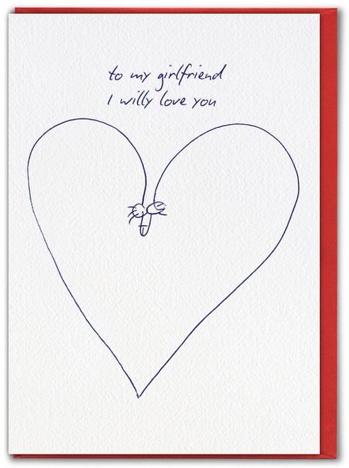 Funny Girlfriend Willy Love You Birthday Card