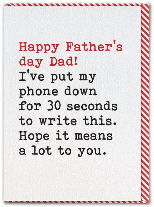Funny Phone Down Dad Father's Day Card