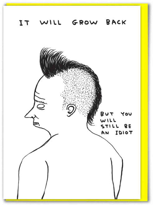 Funny Still Be An Idiot Birthday Card By David Shrigley