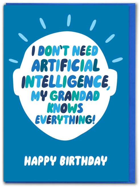 Funny AI Grandad Birthday Card