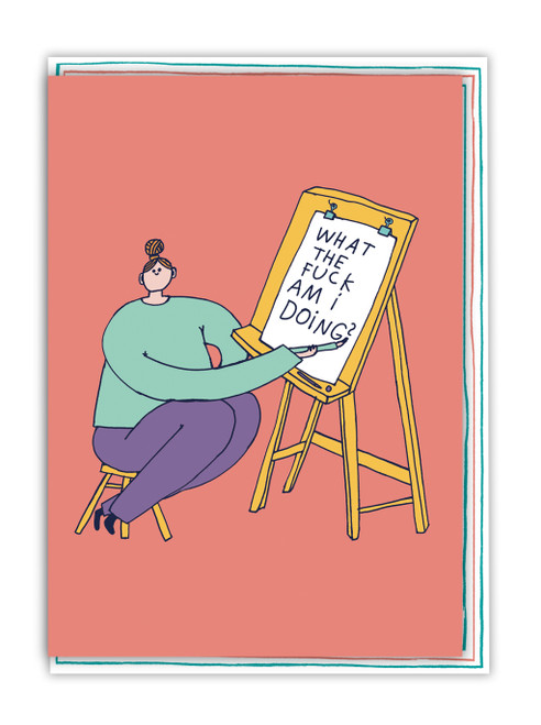 Funny What Am I Doing Birthday Card By Majasbok