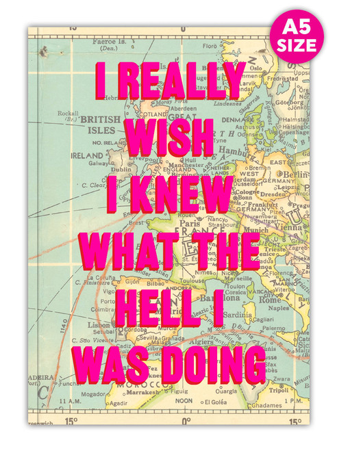 Funny A5 Notebook - I Wish I Knew By Real Hackney Dave