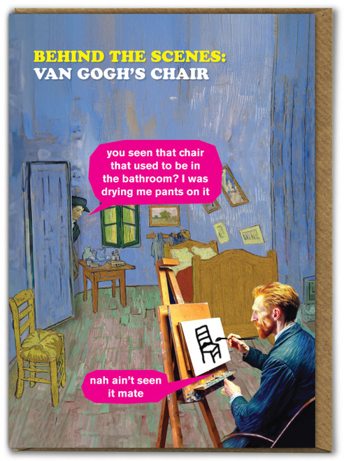 Funny Birthday Card Van Gogh Chair By Modern Toss