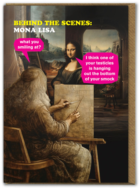 Funny Birthday Card Mona Lisa By Modern Toss