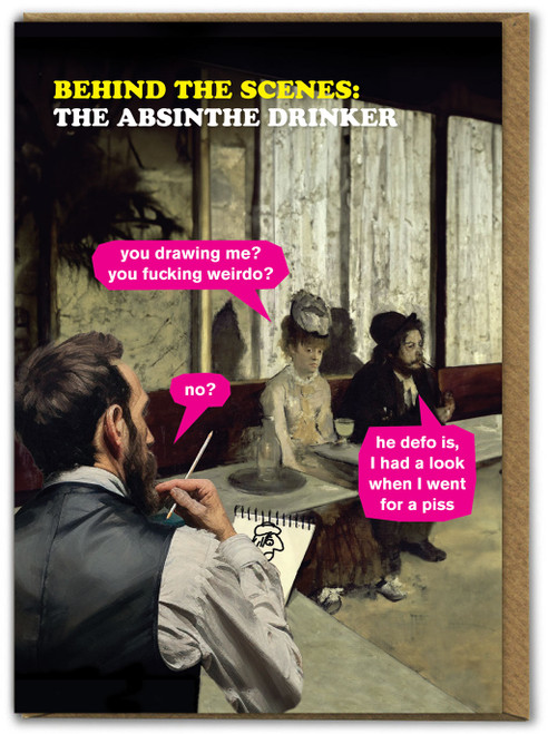 Rude Birthday Card Absinthe Drinkers By Modern Toss
