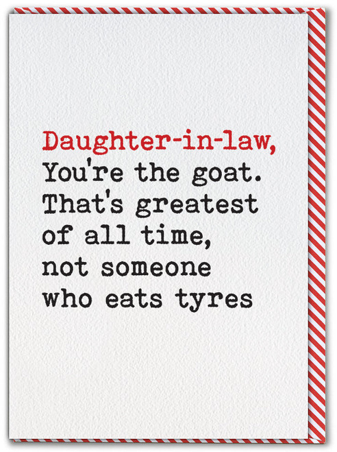 Funny Daughter-in-law Goat Birthday Card