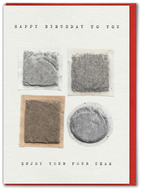Funny Birthday Card - Four Teas By Hayden Kays