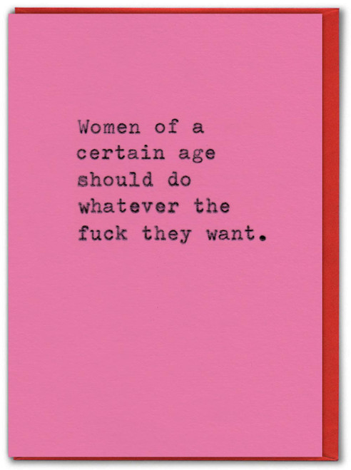 Funny Birthday Card - Women Certain Age By Hayden Kays