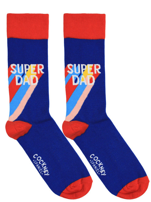 Christmas/Birthday/Father's Day Gift - Super Dad Socks By Cockney Spaniel