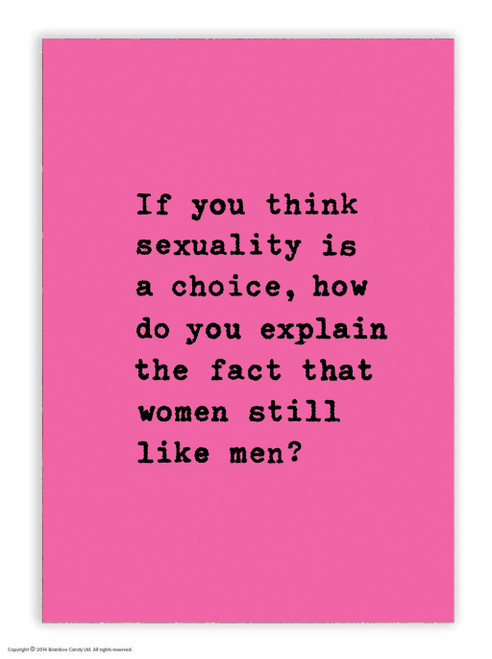 Sexuality Is a Choice Hayden Kays Postcard