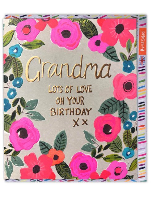 Grandma Lots of Love Birthday Card By Paper Salad