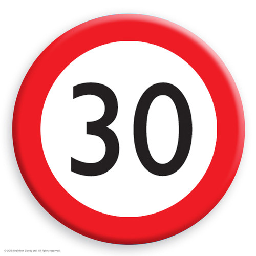 Funny Age Badge 30 Warning