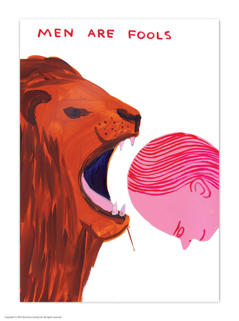 Men Are Fools David Shrigley Postcard