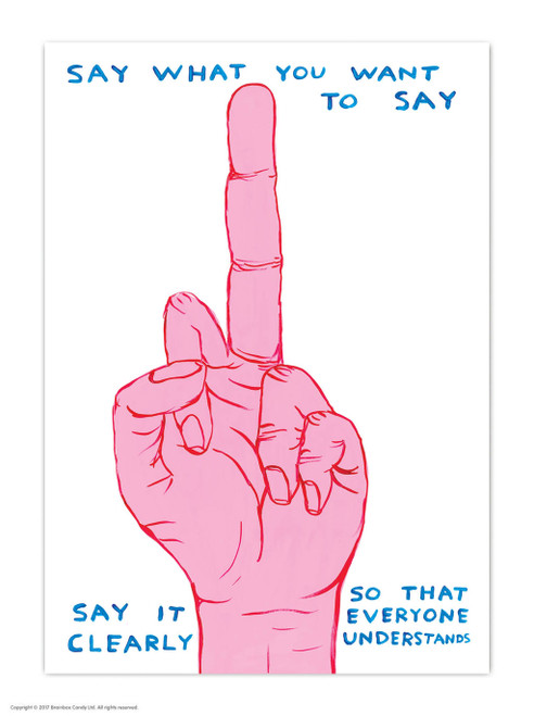 Say What You Want David Shrigley Postcard