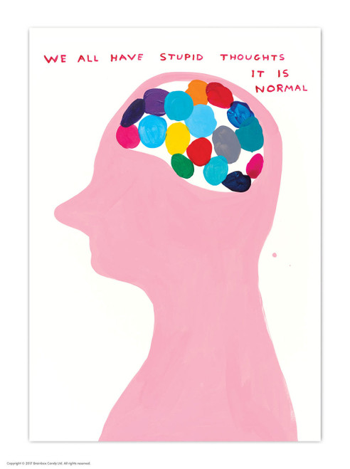 Stupid Thoughts David Shrigley Postcard