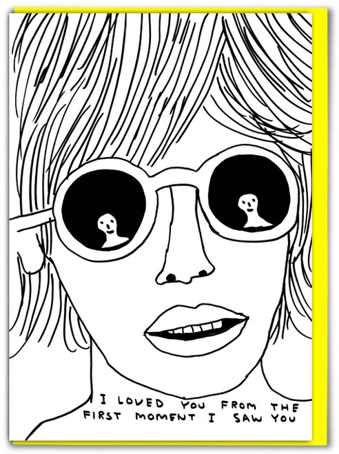 Funny I Loved You First Moment Birthday Card By David Shrigley