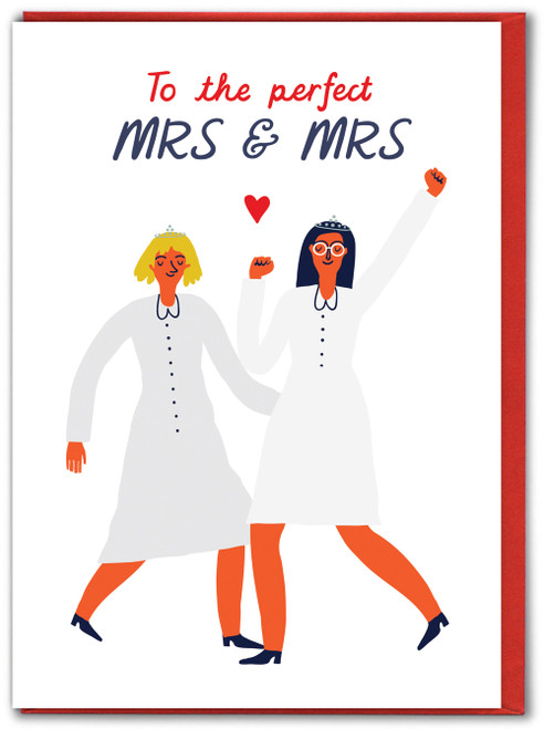 Funny Wedding Day Card Perfect Mrs & Mrs