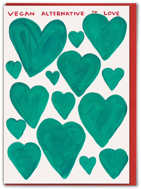 Funny Valentine's Day Card Vegan Love By David Shrigley