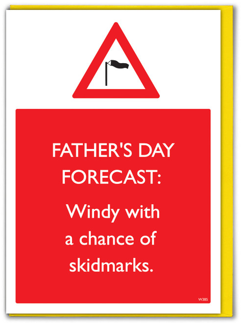 Funny Father’s Day Card Windy Forecast