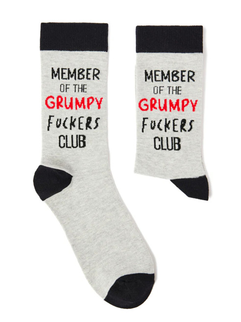 Rude Gift For Him or Her - Grumpy Fuckers Club Socks By Urban Eccentric