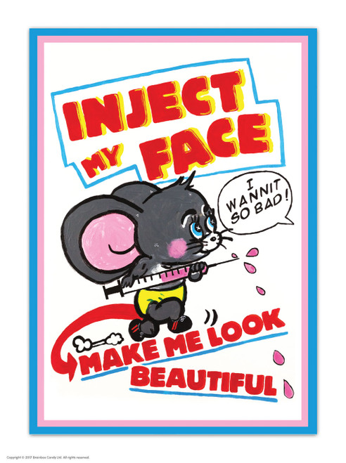 Funny Postcard Inject My Face By Magda Archer