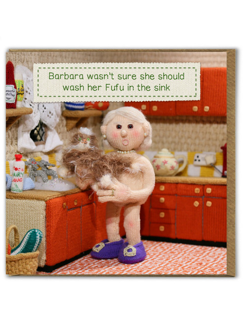 Rude Birthday Card Wash Fufu In Sink By Nudinits