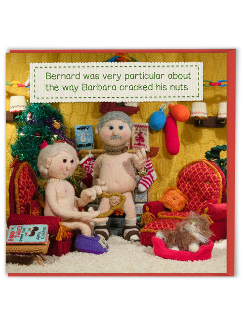 Rude Christmas Card Cracked His Nuts By Nudinits