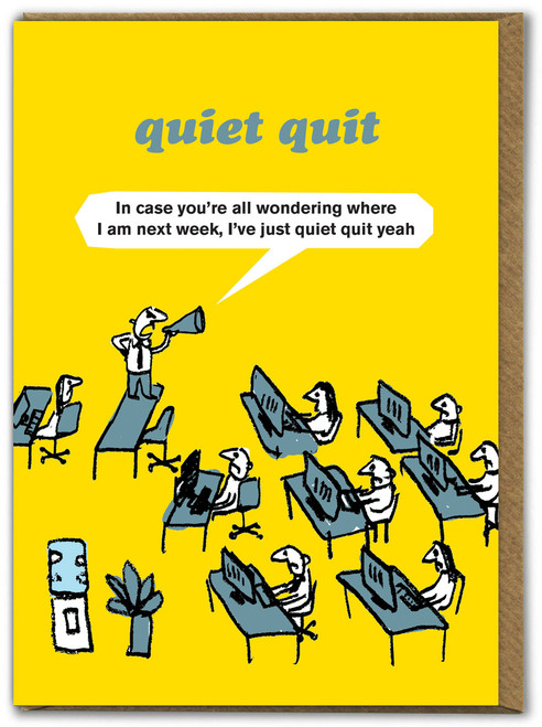 Funny Birthday Card Quiet Quit By Modern Toss