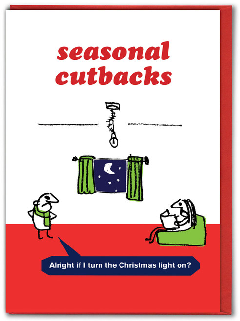 Funny Christmas Card Seasonal Cutbacks By Modern Toss