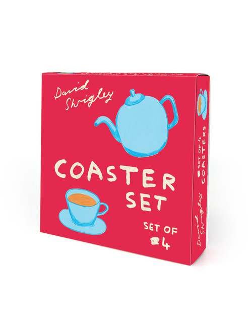 Rude Pack of 4 Coasters (Red - Gift Boxed) By David Shrigley