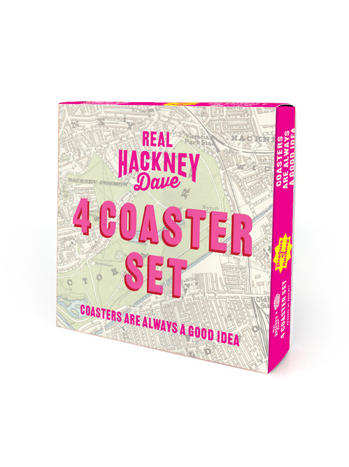 Funny Pack of 4 Coasters By Real Hackney Dave