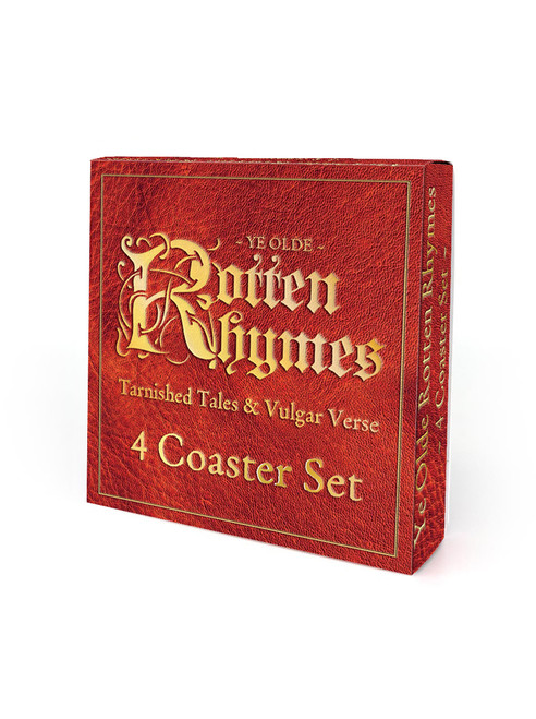 Rude Pack of 4 Rotten Rhymes Coasters
