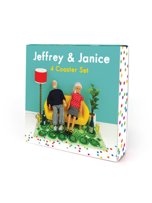 Rude Pack of 4 Coasters By Bold & Bright