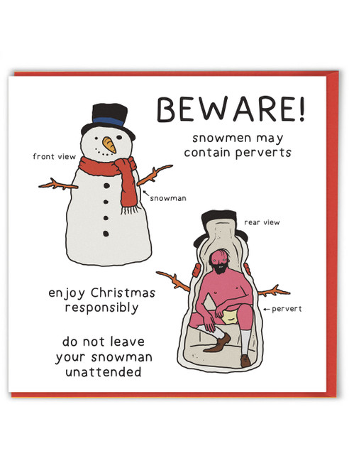 Snowman Pervert Christmas Card By Otherwhats