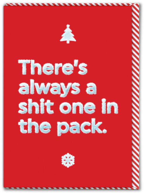 Rude Christmas Card Shit One In The Pack