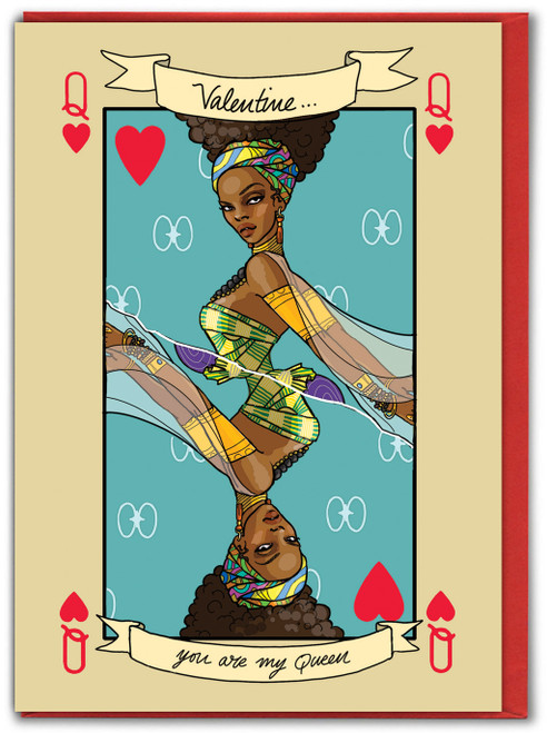 Funny Valentines Card You Are My Queen By Bryony Walters
