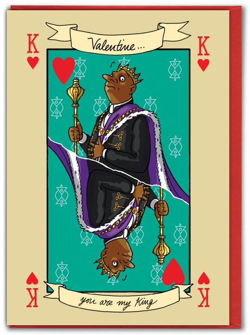 Funny Valentines Card You Are My King By Bryony Walters