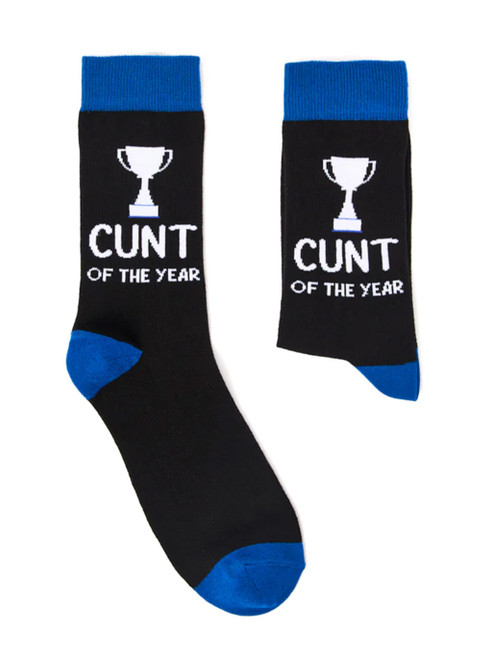 Rude Gift For Him or Her - Cunt of The Year Socks By Urban Eccentric