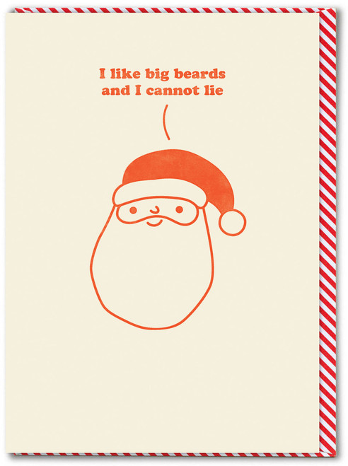 Funny Christmas Card I Like Big Beards By Brainbox Candy
