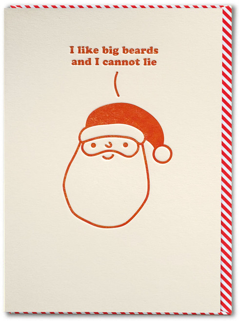 Funny Christmas Card I Like Big Beards By Brainbox Candy