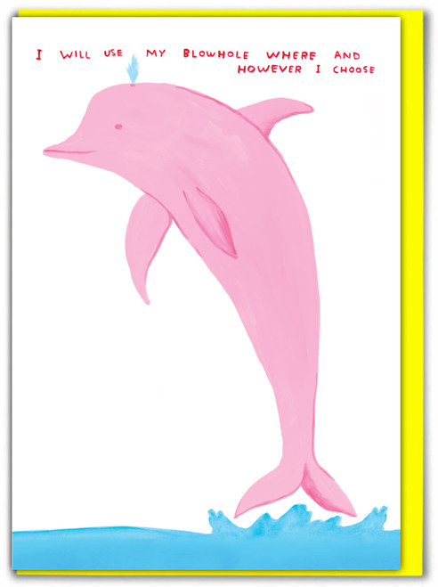 Funny Blowhole Birthday Card By David Shrigley