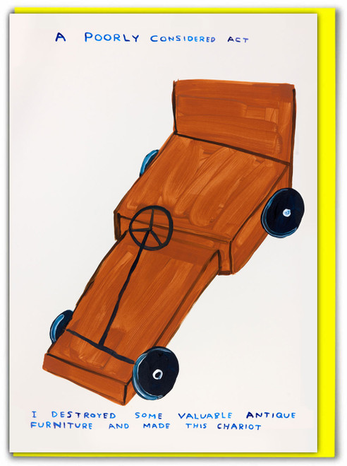 Funny A Poorly Considered Act Birthday Card By David Shrigley