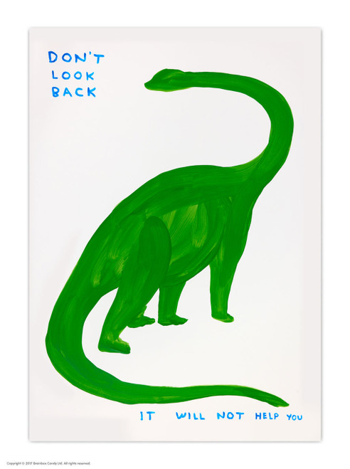 Funny Don’t Look Back Postcard By David Shrigley