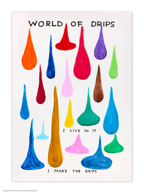 Funny World Of Drips Postcard By David Shrigley
