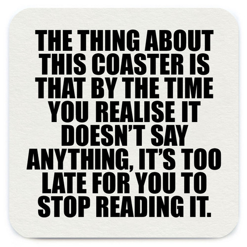 Funny Coaster - Doesn't Say Anything By Hayden Kays